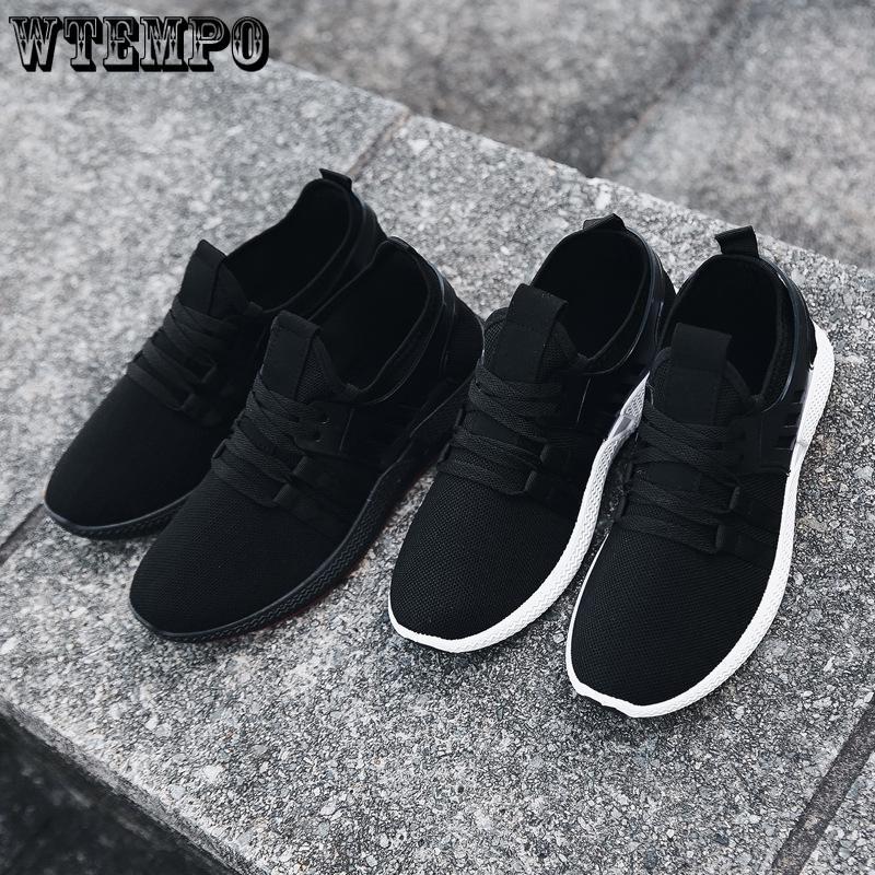 Autumn Men's Shoes Black Casual Sneakers Student Running Shoes