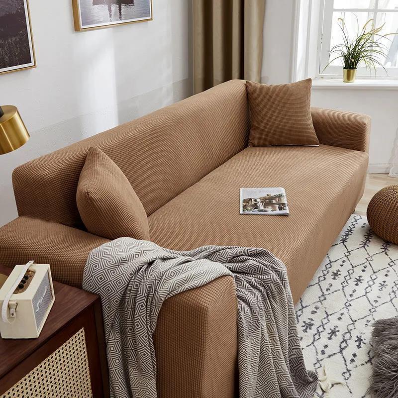 Sofa Cushion Cover Elastic Home Decoration Pure Color Protective Cover Sofa Cover Personalized Matching Washable Sofa Cover