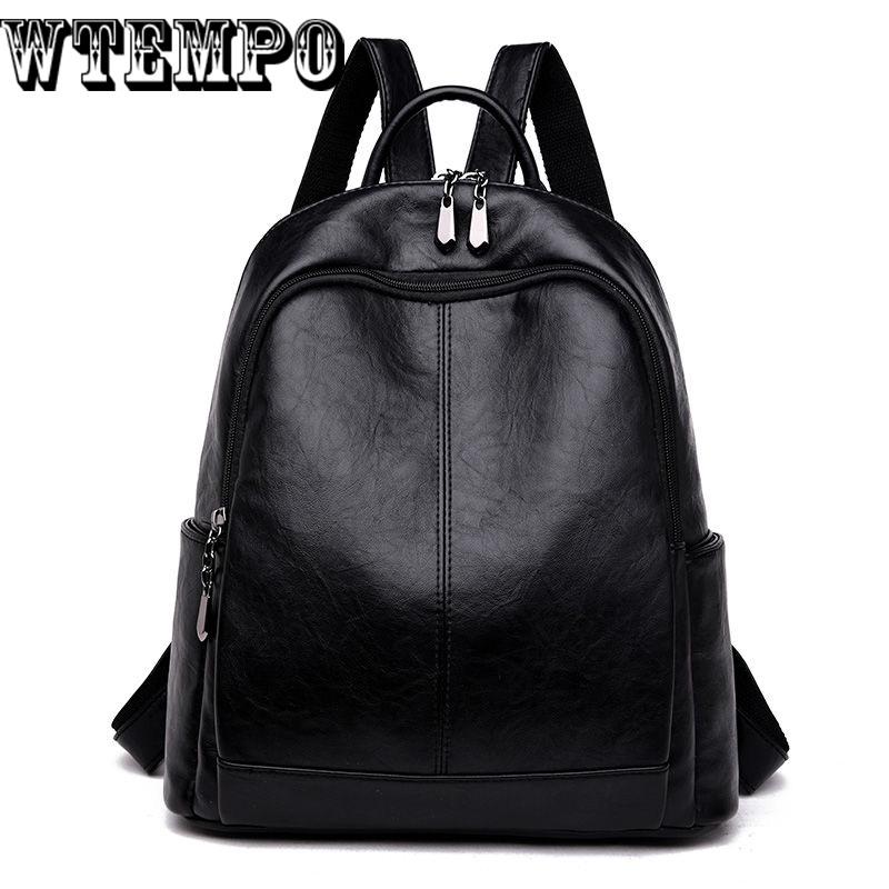 Women's Waterproof Backpack Casual female Bag Anti-theft Lightweight School Shoulder Bag PU Leather
