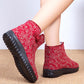 Winter Women's Plus Velvet Warm Soft-soled Cotton Shoes Thickened Non-slip Middle-aged and Elderly Cotton Boots