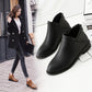 Boot Women Ankle Boots Autumn Booties Leather Women's Square Heel Shoes Female Winter Footwear