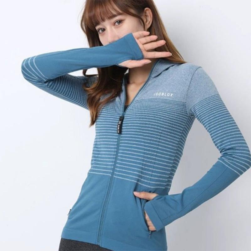 Hooded Cardigan Slim Fit Yoga Clothes Women's Long-sleeved Professional Sports Jacket Morning Running Outdoor Fitness