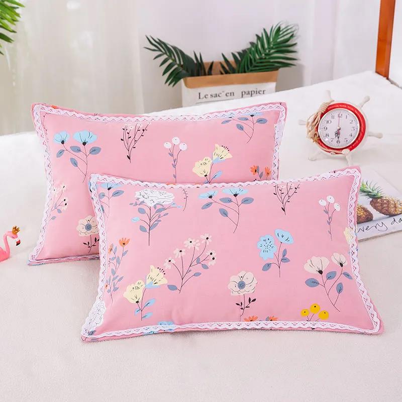 Thickened Warm Pillowcase Quilted 3D Coral Velvet Pillowcase Single and Double Pillowcase Paired 48*74cm