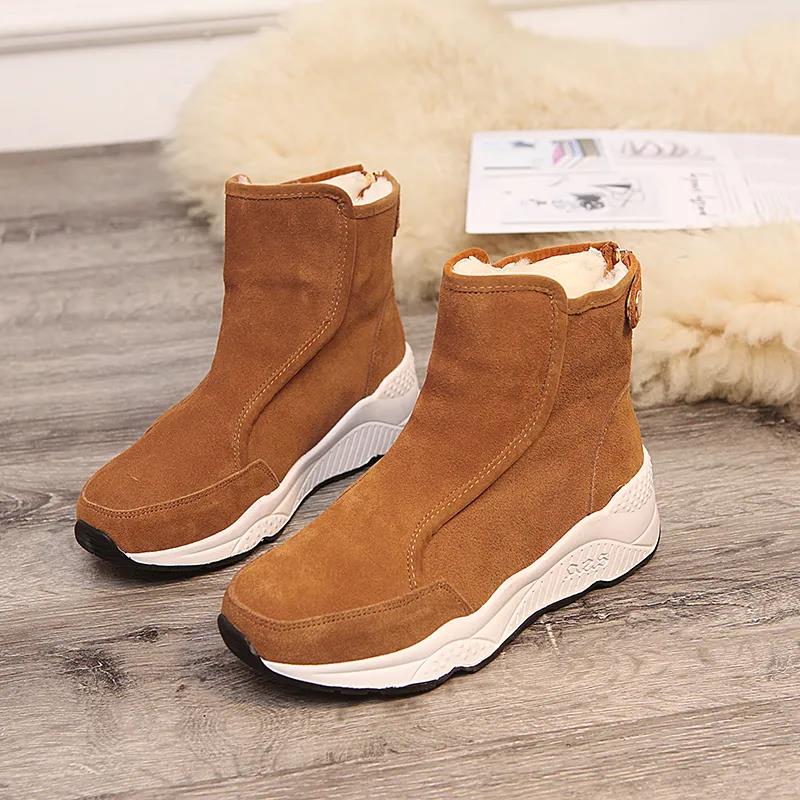Women's Warm and Comfortable Short-tube Snow Boots In Winter Waterproof Non-slip Platform Cotton Shoes