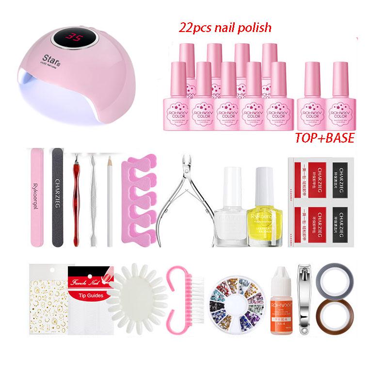 Nail Set 36W UV LED nail Lamp Dryer Soak Off Nail Gel Polish Kit  Manicure Kit Nail Art Tools set