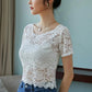 Lace Bottoming Shirt Women's Summer Short Tube Top Inner Top Thin Outer Wear Sexy Lace Hollow Shirt