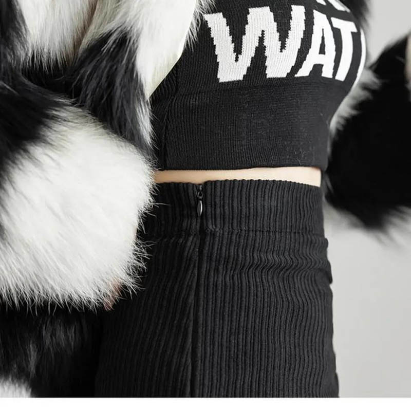 Wrench Cord Velvet Hip Skirt Autumn and Winter Waist Slim A Word Skirt Children Lotus Pleated Fish Tail Skirt