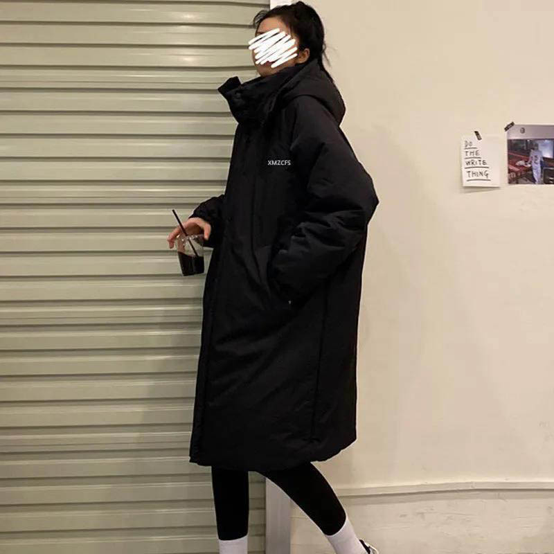 Winter Down Padded Jacket Women's Mid-length Coat Student Cotton-padded Jacket Loose Pie Overcoming