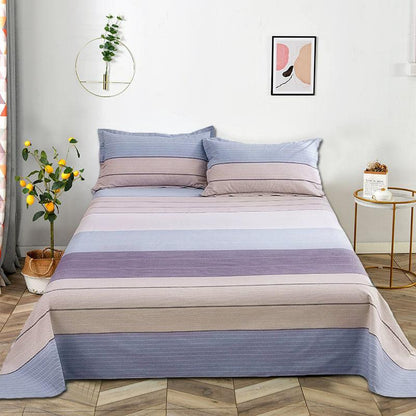 Three-piece Bed Linen Thick Cotton and Old Coarse Cloth Bed Sheet Pillowcase Single Double Bed Can Be Breathable and Washable