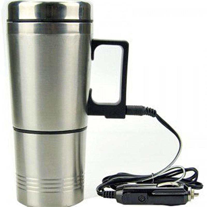 Stainless Steel Car Electric Heating Cup Temperature Control Water Cup Water Heater  Cigarette Lighter Head