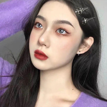 3PCS Scissors Dark Retro Personality Hairpin Hair Accessories Bangs Clip Side Clip Cos Cold Wind Punk Clip Girl's Hair Magic Clip