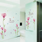 Pink Daffodil Three Generations Removable Bedroom Living Room Wall Sticker