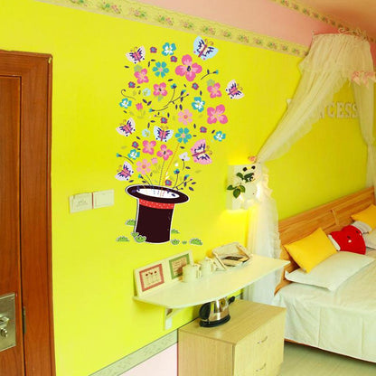 Magic hat butterfly sticker living room bedroom decoration stickers environmental stickers