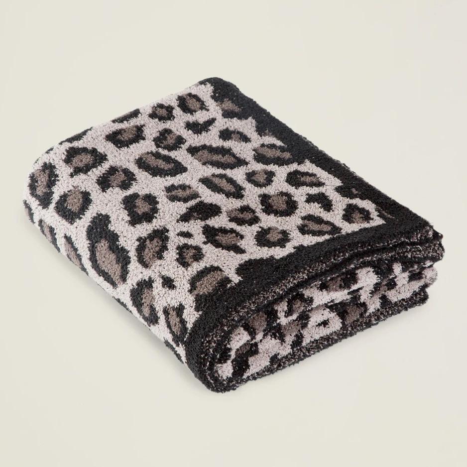 Woolen Blankets Children's Knitted Leopard Blankets Plus Fleece Throw Blankets for Kids Adult