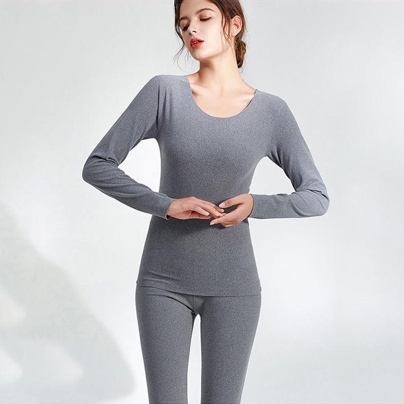 Women Long Sleeve Thermal Underwear Winter Thicken Tight Suit Sexy Pajamas Autumn Windproof High Elasticity Slim Body Comfortable Breathable Versatile