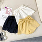 Children's Pants Summer Girls' Shorts Thin Lace Casual Pants Korean Solid Loose Bow Pants Breathable Shorts