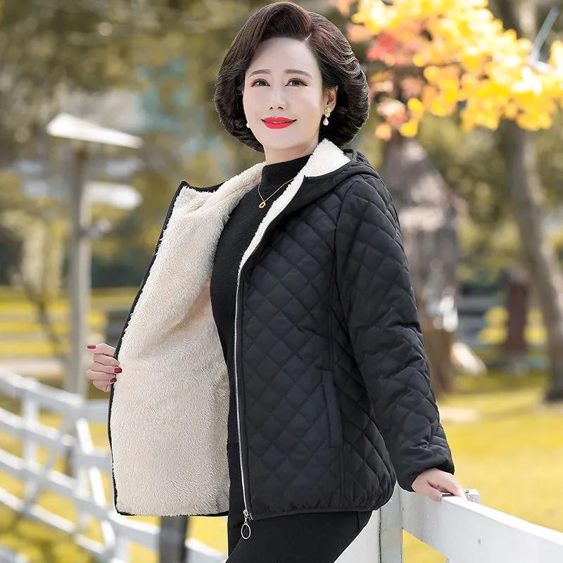 Winter Lightweight Down Cotton Jacket Cotton Thickened Short Parka Hooded Warm Down Cotton Jacket Women