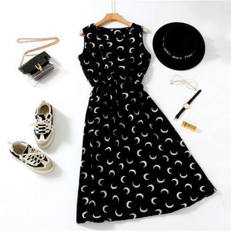 Sweet Floral Chiffon Dress Women's Mom Maternity Wear Student Wear Fairy Skirt