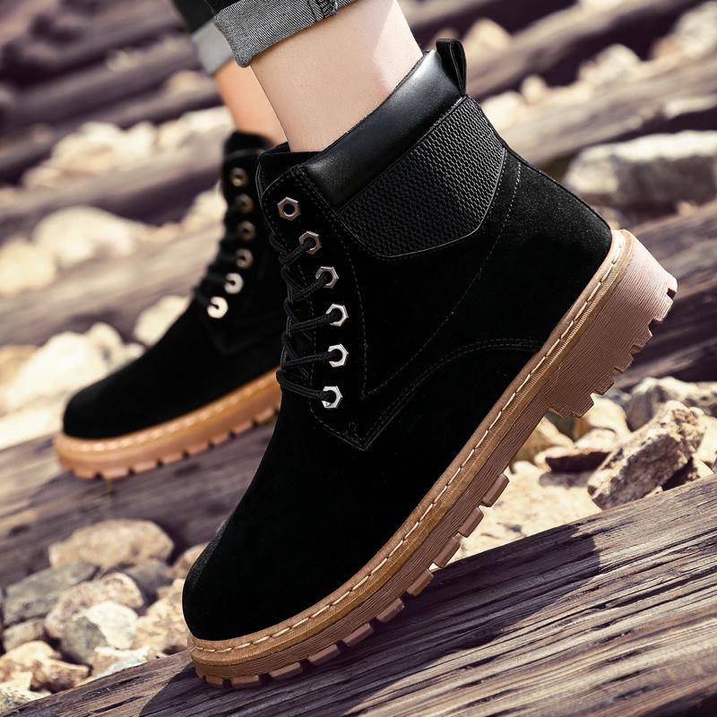 Autumn Martin Boots Men's High-top Shoes British Style Men's Leather All-match Motorcycle Boots