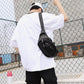 Waist Bag Men's Zipper Waterproof Black Shoulder Bag Outdoor Riding Sports Travel Messenger Bag