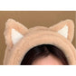 Women's Winter Cat Claw Ears Earmuffs Cute Cartoon Warm Earflaps Wide-brimmed Ear Protection Earwarmers No Shedding Cat Head Band Cover Ear Pad