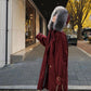 Winter Women's Cotton Jacket Jacket Mid-length Large Fur Collar Plus Down Jacket Thickening Plus Velvet Jacket