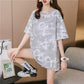 Mid-length T-shirt Loose Lazy Style T-shirt Women's Short-sleeved Plus Size Blouse Women's Loose Casual Plus Size Women's Mid-length T-shirt