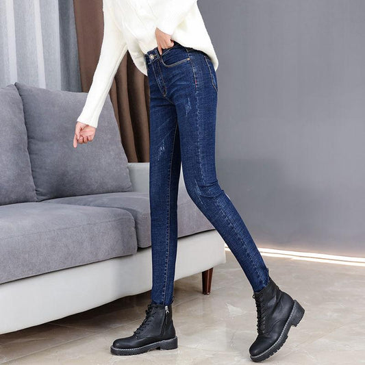 High Waist Warm Jeans For Women Female Jeans Women Denim Jeans Jean Ladies Trousers Jeans