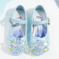 Sequin Baby Princess Shoes Autumn 2021 Girls Leather Shoes Soft Sole Little Girl Children Crystal Shoes Single Shoes