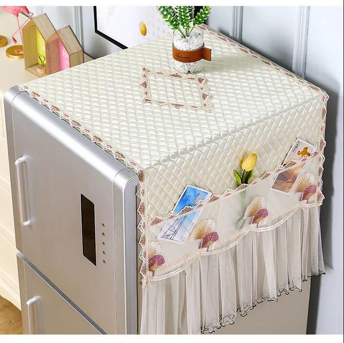 Thickened Fabric Lace Refrigerator Towel Refrigerator Cover Dust Cover Refrigerator Cover