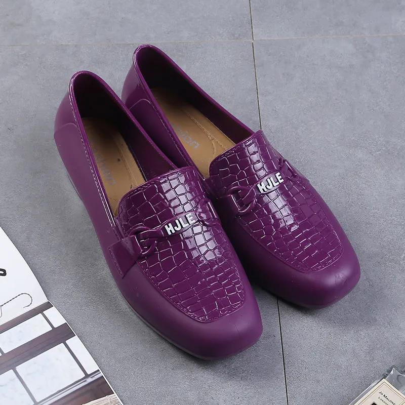 Women's Rain Boots Shallow Mouth Waterproof Low-top Short Tube Spring and Autumn Outer Wear Kitchen Non-slip Wear-resistant Soft-soled Work Shoes