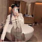 POLO Collar Cropped Top Women's Design Puff Sleeve Sweet and Spicy Shirt Slim T-shirt