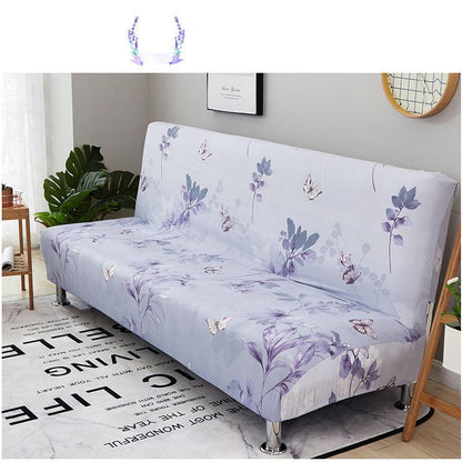 All-inclusive Folding Sofa Bed Cover Tight Wrap Magic Sofa Cover  Printed Stretch Couch Cover Without Armrest
