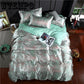 Luxury Wedding Bedding Set Embroidery Lace Duvet Cover Bed Sheet Pillowcases Queen size
