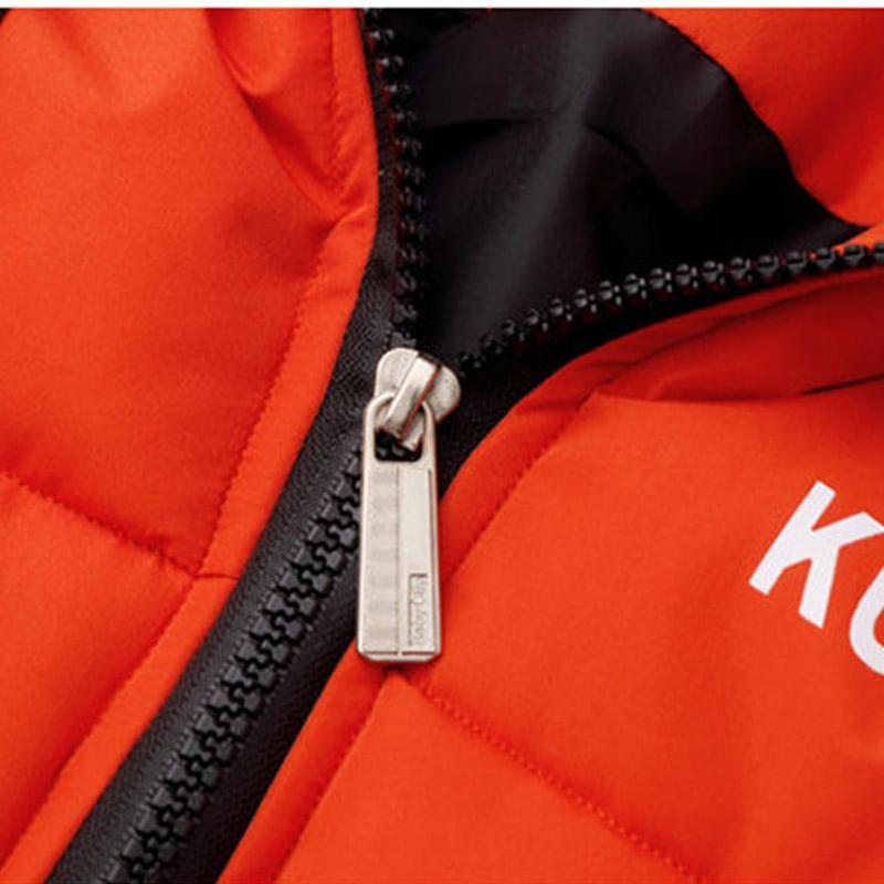 Boys' Jacket Autumn and Winter Models In The Big Boy To Overcome The Korean Version of The Plus Velvet Thick Coat Solid Color Warm Cotton Jackets