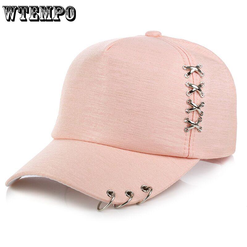 Dad Hat Creative Piercing Ring Baseball Cap Punk Gorras Bone Masculino Feminino Beisbol Hip Hop Snap