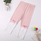 Girls' Cropped Trousers Summer Thin Children's Modal Lace Leggings Female Baby Outer Wear Pants