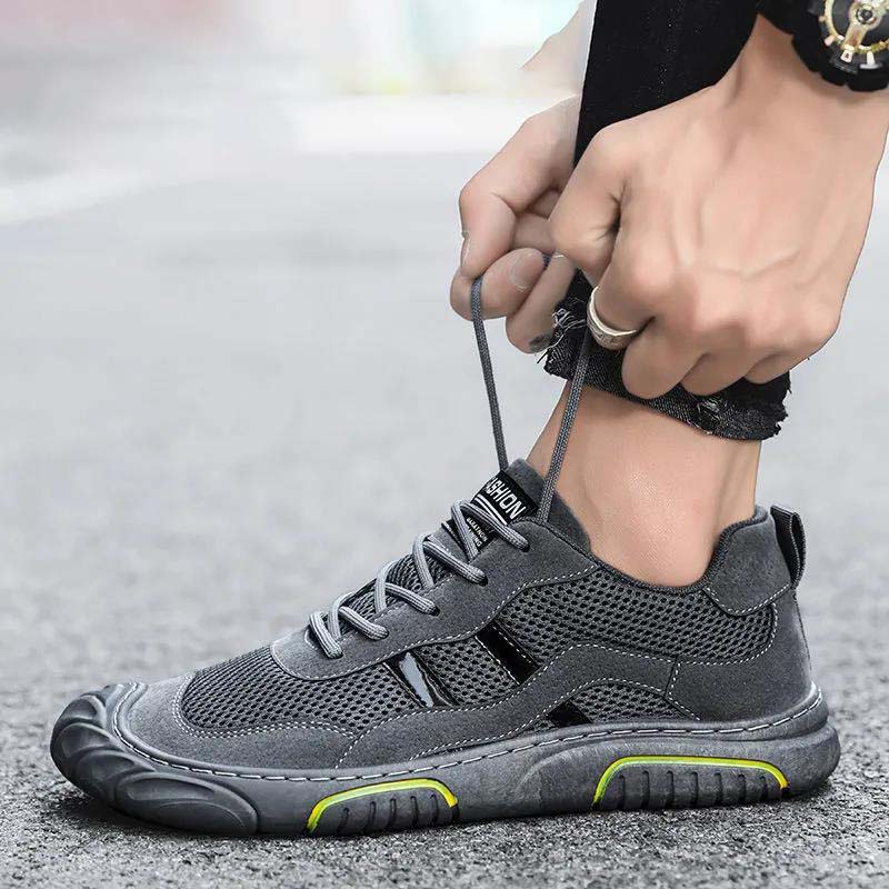 Summer Men's Shoes Breathable Mesh Non-slip Casual Shoes Sports Running Anti-stinking Light Sports Shoes