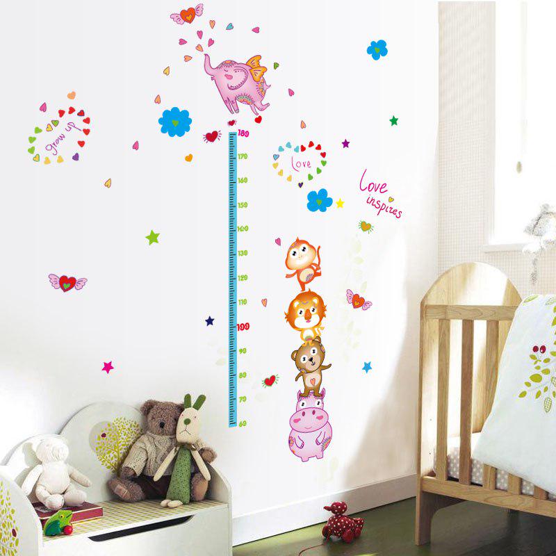 [Wall stickers] animal flower height wall stickers for kids rooms baby room nursery bedroom living r