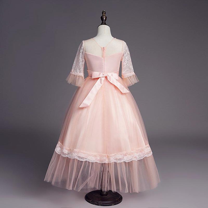 Children's Dresses Children's Princess Dresses Sleeves Girls Birthday Party Dresses Long Puff Skirts