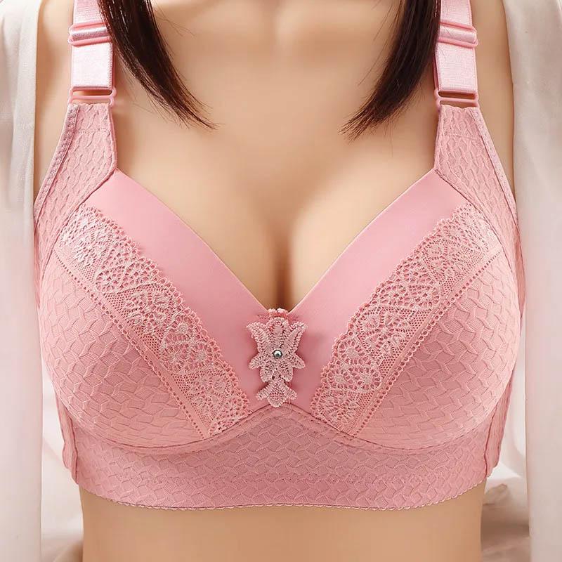 Comfortable Soft No Steel Ring Sexy Push Up Bra Lightweight Thin Ladies Jacquard Breathable Sexy Simple Bra