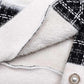 Spring and Autumn Temperament Coat Women's Small Fragrance Tweed Plaid Casual Loose Long-sleeved Round Neck Top Mid-length Coat