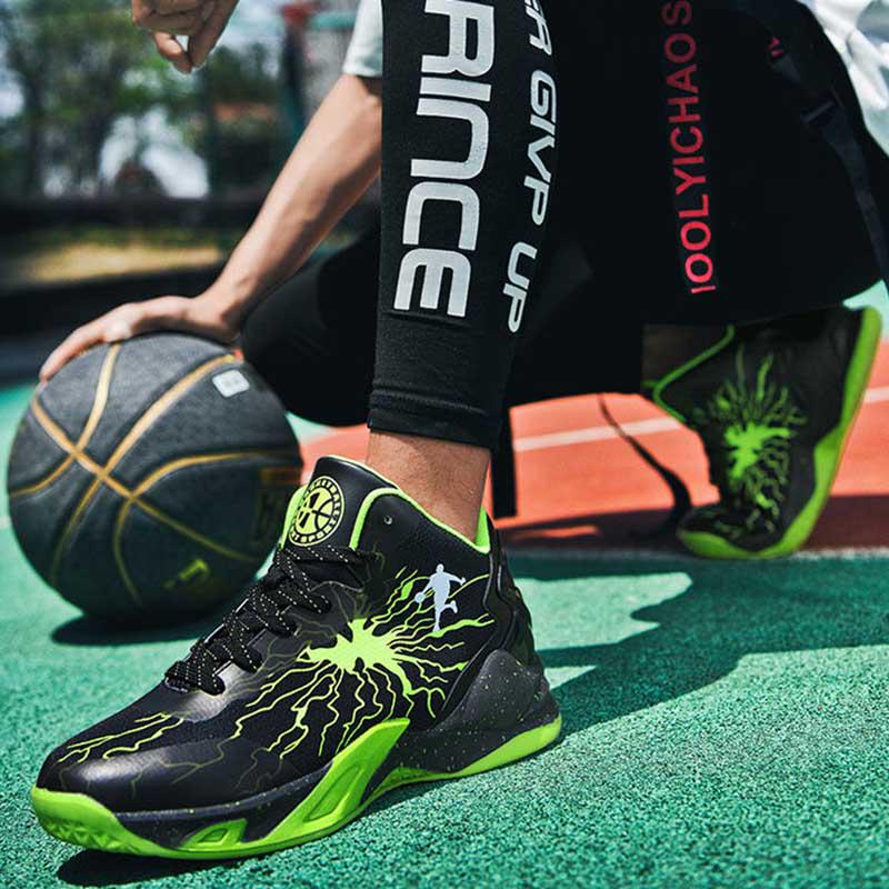 Size 36-45 Summer Men Leather Sneakers High-top Running Basketball Shoes Breathable Shockproof Non-slip Comfortable Shoes Deodorant Tactical Boots