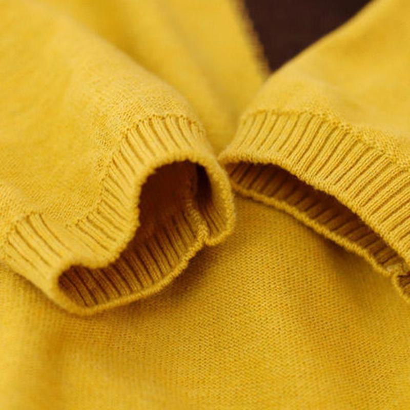 Autumn Women's Round Neck Knitted Tops Women Loose Slim Fit Color Matching Sweater Women's Long-sleeved  Design Sense
