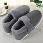 Men Winter Cotton Shoes Unisex  Home Slippers Leather  Non Slip Slippers Waterproof  Plush Warm Indoor Shoes