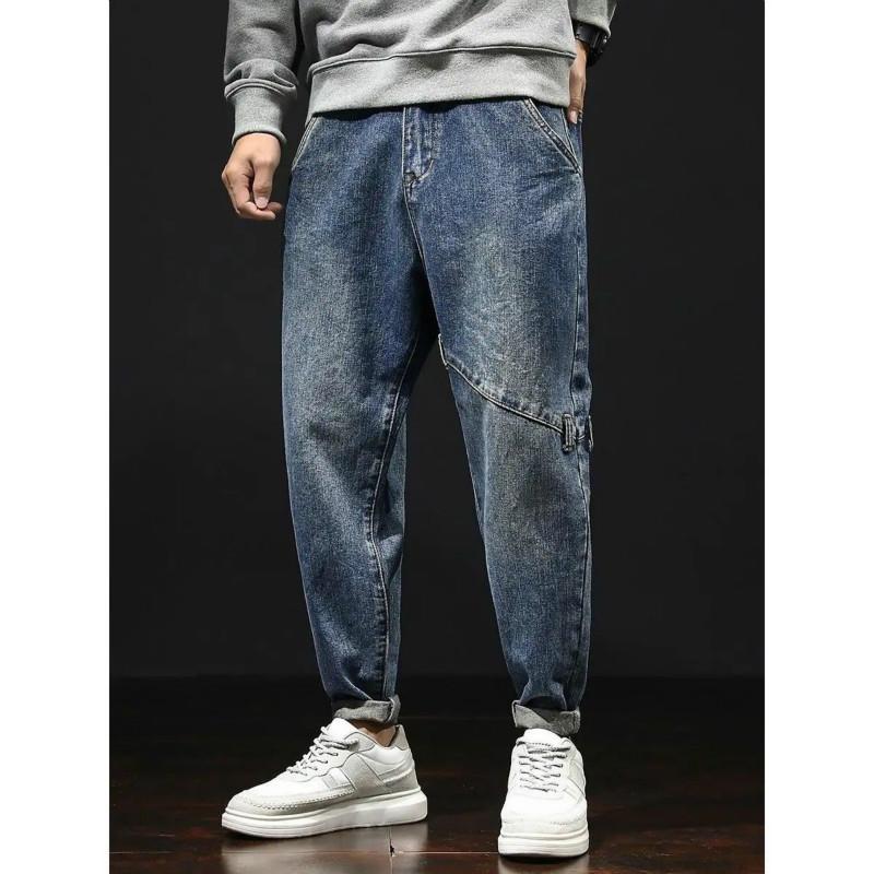 Summer Jeans Men's Loose Straight Nine-point Pants Casual All-match Pants