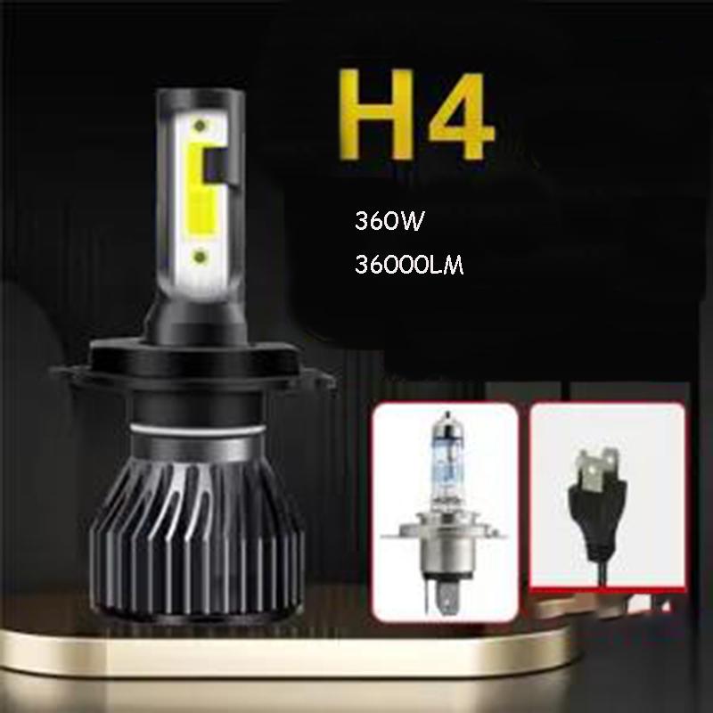 Car H7 Super Bright H4 Far and Near Integrated Strong Light LED Bulb H1 H3 H8 H9 H11 36000LM Super Bright Headlight 12V24V 360W