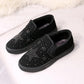 Women's Plush Shoes Winter Wear Plus Velvet All-match Thick-soled Black Low-cut Warm Cotton Shoes