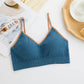 Korean Version Simple Solid Color Breathable Girl Short Beautiful Back Backing Suspender Wrap Bra Vest Bra