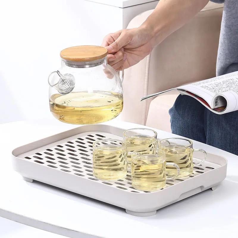 Cup Double Storage Rack Household Living Room Cup Desktop Tea Cup Storage Box